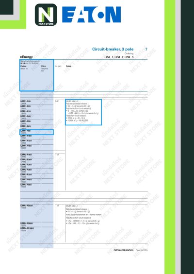 เบรกเกอร์ MCCB 3P 80AT/160AF 50kA at 415V รุ่น LZMN1-A80