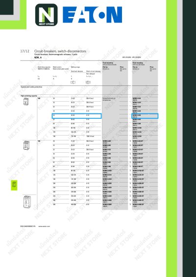 เบรกเกอร์ MCCB 3P 40-50AT/160AF 100kA at 415V รุ่น NZMH1-A50