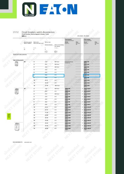 เบรกเกอร์ MCCB 3P 50-63AT/160AF 100kA at 415V รุ่น NZMH1-A63