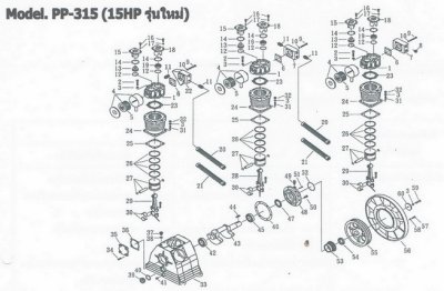 อะไหล่ปั๊มลมพูม่า รุ่น PP-315 รุ่นใหม่