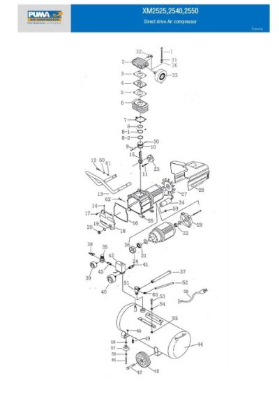 อะไหลปั๊มลมพูม่า โรตารี่