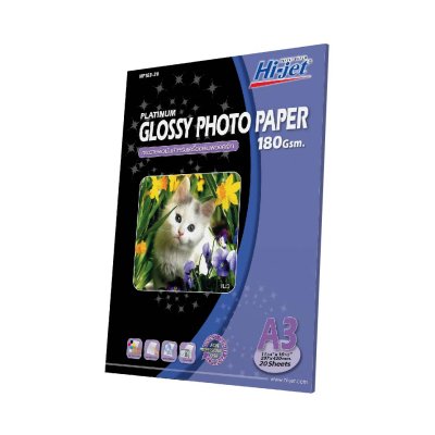 Hi-jet กระดาษโฟโต้ ผิวมัน Inkjet Platinum Glossy Photo Paper 180 แกรม