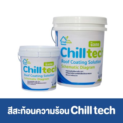 Hi-jet สีชิลเทค(Chilltech) สีสะท้อนความร้อน ลดอุณหภูมิเฉลี่ย 10°C เหมาะสำหรับทุกพื้นผิว ขนาด 5 กก. และ 20 กก.