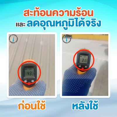 Hi-jet สีชิลเทค(Chilltech) สีสะท้อนความร้อน ลดอุณหภูมิเฉลี่ย 10°C เหมาะสำหรับทุกพื้นผิว ขนาด 5 กก. และ 20 กก.