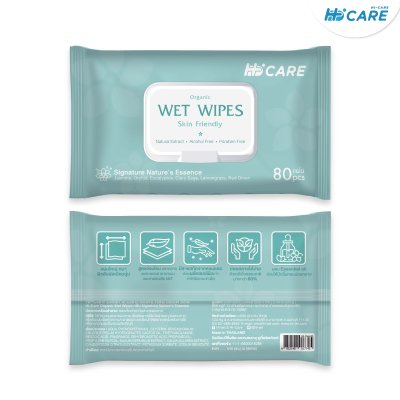 Hi-Care ทิชชู่เปียก แผ่นเช็ดทำความสะอาดผิวกาย Clean&Care