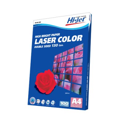 Hi-jet กระดาษอาร์ตด้าน Laser Matt High Bright Art Matt Paper 130 แกรม A4 100 แผ่น