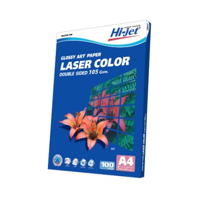 Hi-jet กระดาษอาร์ตมัน Laser Art Glossy Photo Paper 105 แกรม A4 100 แผ่น