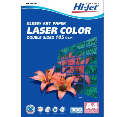 Hi-jet กระดาษอาร์ตมัน Laser Art Glossy Photo Paper 105 แกรม A4 100 แผ่น