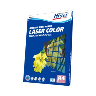 Hi-jet กระดาษถนอมสายตา Laser Natural Matt Paper 230 แกรม A4 50 แผ่น