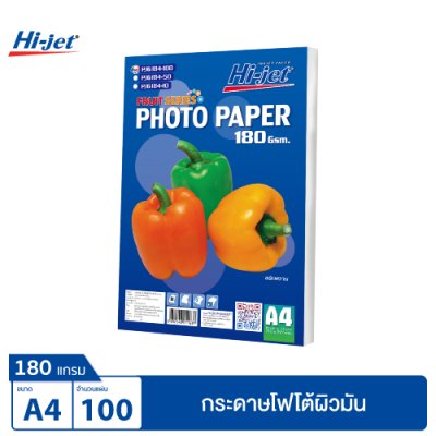 Hi-jet กระดาษโฟโต้ ผิวมัน Inkjet Fruit Series Glossy Photo Paper 180 แกรม A4