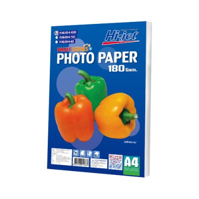 Hi-jet กระดาษโฟโต้ ผิวมัน Inkjet Fruit Series Glossy Photo Paper 180 แกรม A4