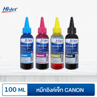 Hi-jet Inkjet Refill Ink for (ฺCANON) 100 ml – Color Selectable, High Quality Compatible Ink