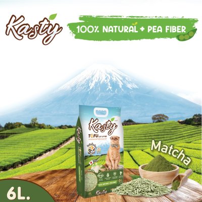 Kasty Tofu Cat Litter, Matcha scent 6L.[2.72kg.]