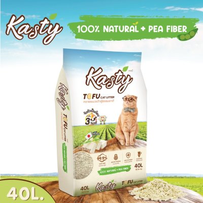 Kasty Tofu Cat Litter, Original scent 40L.[18.16kg]
