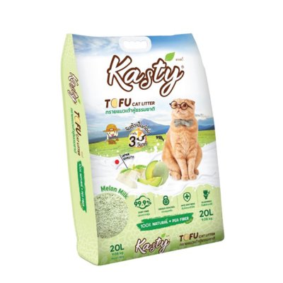 Kasty Tofu Cat Litter, Melon Milk scent 20L.[9.08kg.]