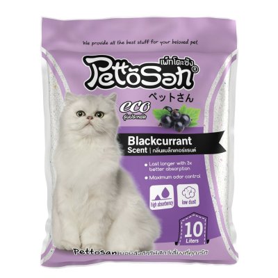 Petto San ทรายแมว Blackcurrent 10L