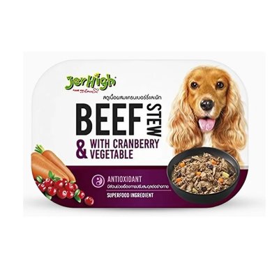 Jerhigh Stew Beef & Cranberry 200g.