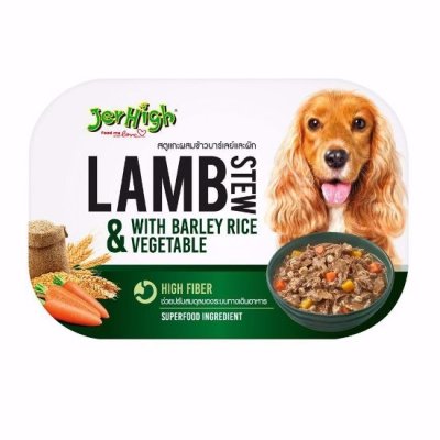 Jerhigh Stew Lamp & Barley rice 200g.