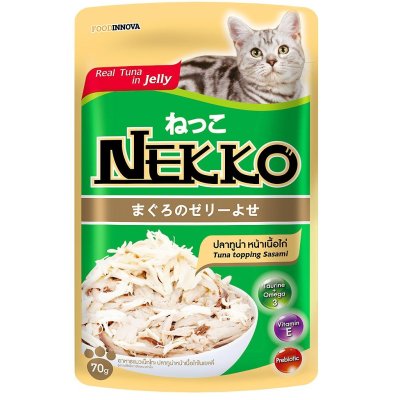 Nekko ทูน่า ไก่ในเยลลี่ 70g.