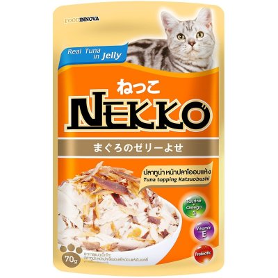 Nekko ทูน่า ปลาโออบแห้งในเยลลี่ 70g.