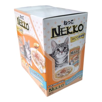 Nekko ทูน่าคัตทสึโอะบูชิในน้ำเกรวี่ 12pcs.x70g.