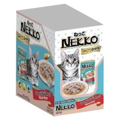 Nekko ทูน่าในน้ำเกรวี 12pcs.x70g.
