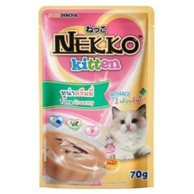 Nekko ลูกแมว ทูน่าครีมมี่ 70g.