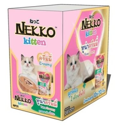 Nekko ลูกแมว ทูน่าครีมมี่ 12pcs.x70g.