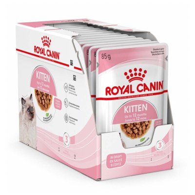 Royal Canin Kitten Chunks in Gravy Pouch 12pcs.x85g.