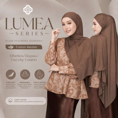 Gayatribasic Lumea Series Hijab Pashmina Bandana Cotton Aerism | Pashmina Instan Premium