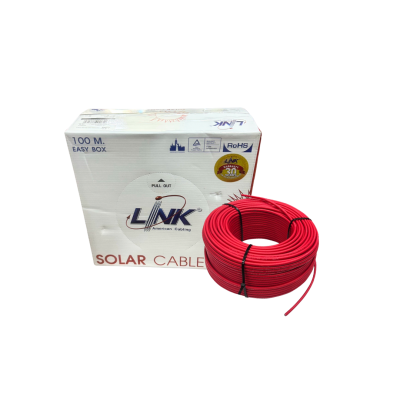 CB1040AB สาย PV Solar เบอร์4 (สีแดง) 100M - Link
