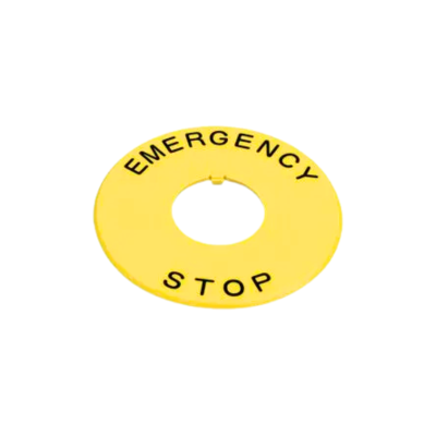 HWAV-27-Y-NAMEPLATE FOR EMERGENCY STOP 22mm