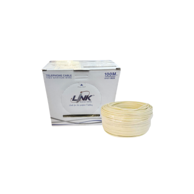 UL-1024 สายโทรศัพท์เหลือง 24AWG-4C 0.5mm 100M - Link