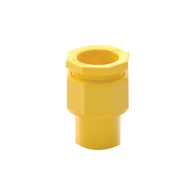 ข้อต่อเข้ากล่องสีเหลือง PVC - Leetech