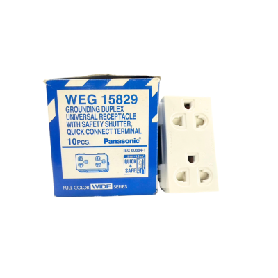 ปลั๊กคู่มีกราวด์ + ม่านนิรภัย Weg15829 Panasonic