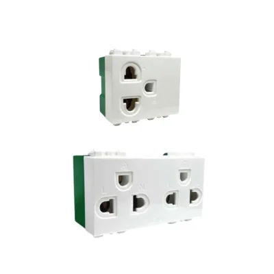PCH-903 , PCH-904 เต้ารับมีกราวด์ (ขันน๊อต) - สีขาว (ตรา Chang)