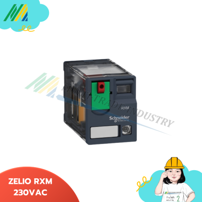 ZELIO RXM Miniature Plug-in Relay with LED 4C-O 230VAC