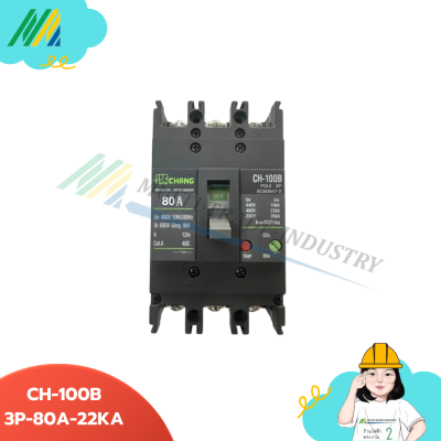 เบรคเกอร์ CH-100B-3Pole - รุ่น Chang