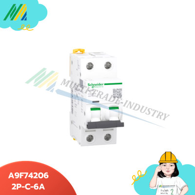A9F74206-Acti9 iC60N 2P-C-6A Schneider