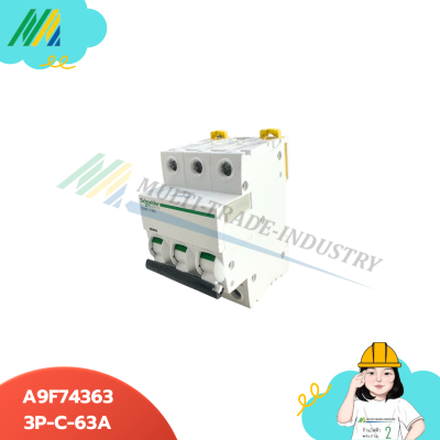 A9F74363 3P-63A MCB ACTI9 IC60N รุ่น Schneider