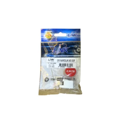 เต้ารับแลนตัวเมีย US-1006SL CAT6 RJ45 (สีขาว) - LINK