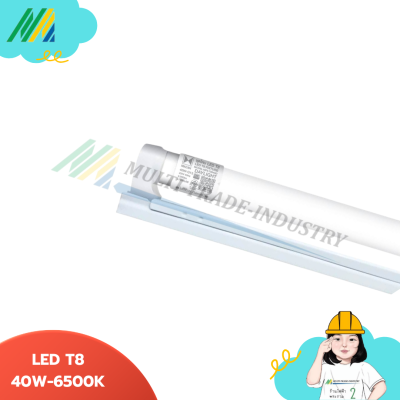 ชุดโคมไฟ LED T8-40W 6500K-DL-ไฟเข้า2ทาง