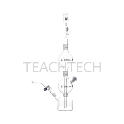 ชุดเตรียมก๊าซแบบคิปส์ แก้วโบโรซิลิเกต (Kipp's Gas Generator, - Borosilicate Glass)