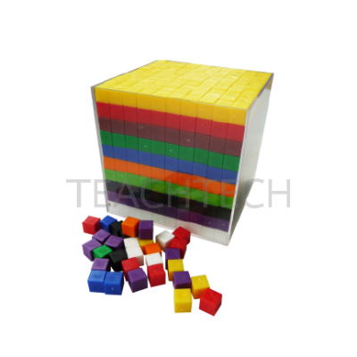 ลูกบาศก์หน่วย 1,000 ลูก พร้อมกล่องบรรจุ