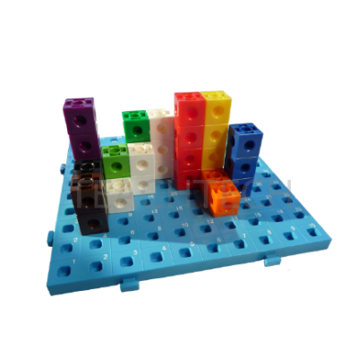 ชุดตัวต่อลูกบาศก์หน่วย 2 ซม.(100 ชิ้น) พร้อมฐาน พิมพ์