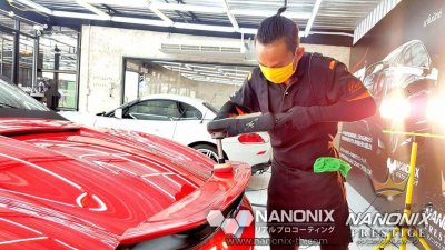 เคลือบแก้วเซรามิคระบบพ่น NANONIX CERAMIC 2K รถ PORSCHE CAYMAN 817