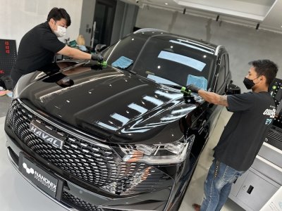 เคลือบแก้วรถ GWM Haval H6 สีดำ