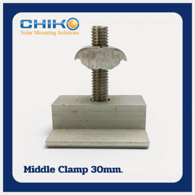 CHIKO | Mid Clamp ตัวล็อคกลางระหว่างแผงโซล่าเซลล์ ขนาด 30mm.