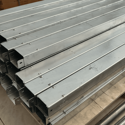 รางไวร์เวย์ (Wireway) ชุบกัลวาไนช์ 75Hx100Wx2440L 2 mm.