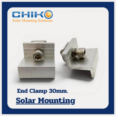 CHIKO | End Clamp อุปกรณ์ยึดขอบแผงโซล่าเซลล์ ขนาด 30 mm.